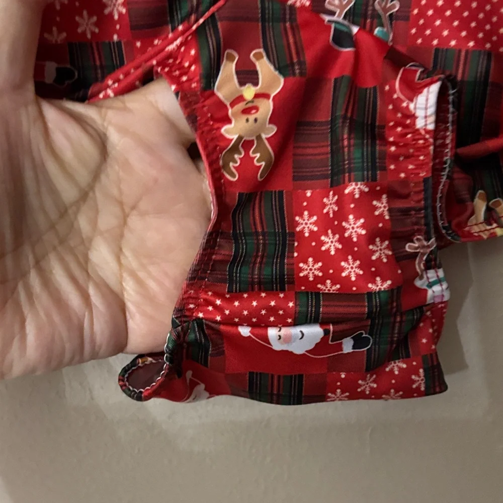 Holiday Red Kids Bodysuit with Festive Print